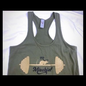 Racer back tank top.